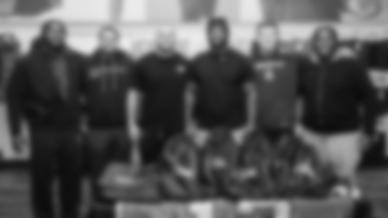 Seahawks offensive lineman Josh Jones was joined by fellow offensive linemen as they hosted a holiday shopping spree for kids from the Boys & Girls Club on December 9, 2025.