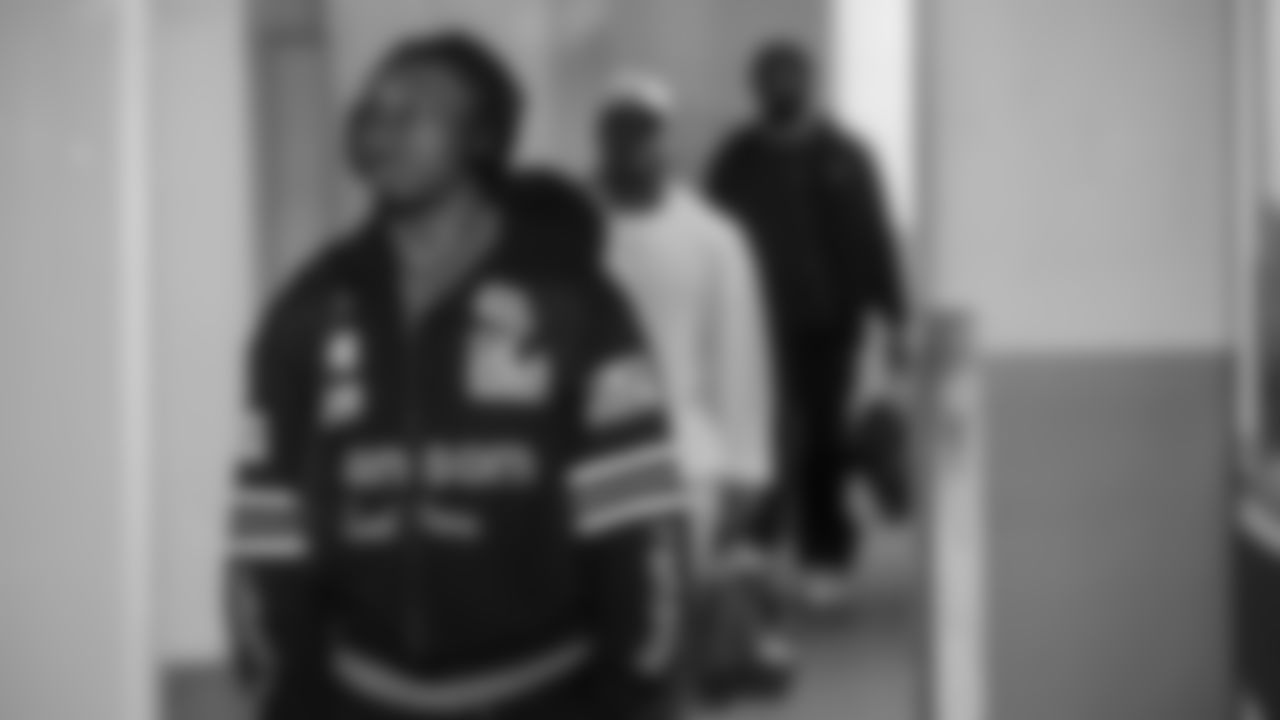 Seahawks wide receiver Courtney Jackson (84) arrived at Mercedes-Benz Stadium for the Week 14 matchup vs. the Atlanta Falcons.