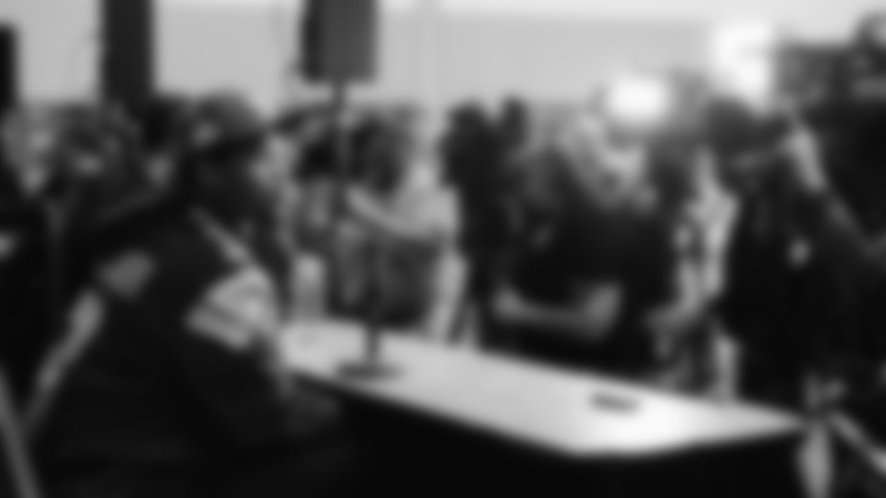 Seahawks safety Nick Emmanwori (3) at day three of press conference media availability on February 5, 2026.