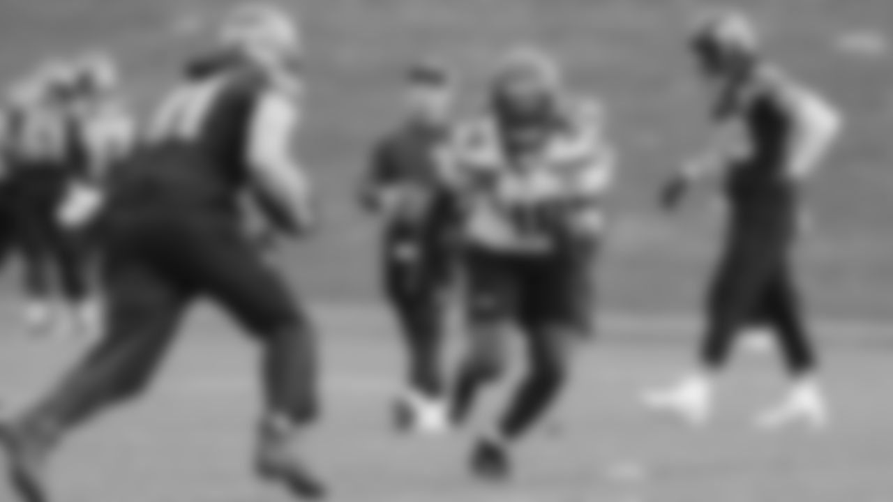 Seahawks linebacker Tyrice Knight (48) practiced on Wednesday, January 14, 2026 at the Virginia Mason Athletic Center.