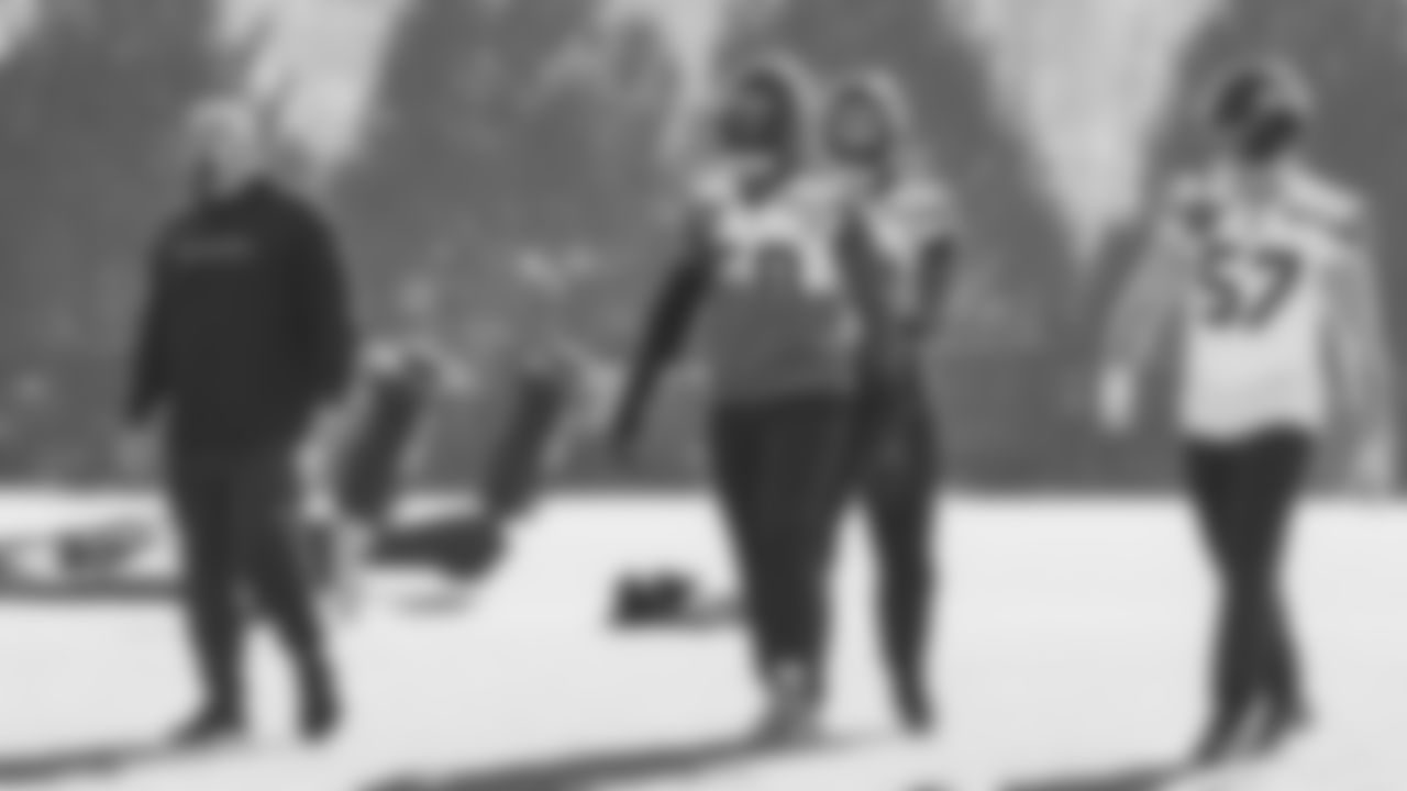 Seahawks linebacker Derick Hall (58) practiced on Wednesday, January 21, 2026 at the Virginia Mason Athletic Center.