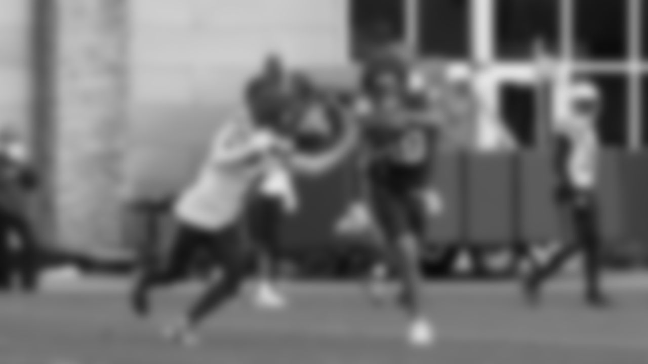 Seahawks tight end Elijah Arroyo (18) practiced on Wednesday, October 29, 2025 at the Virginia Mason Athletic Center.