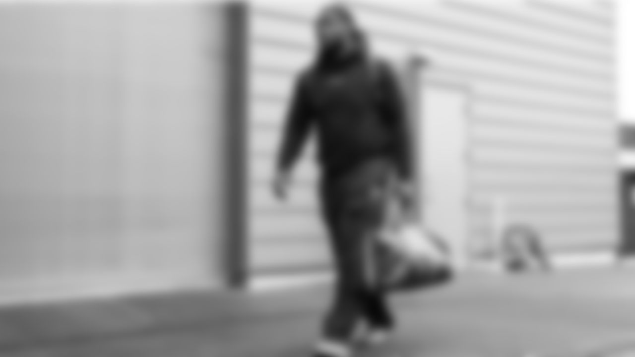 Seahawks tackle Charles Cross (67) departed the Virginia Mason Athletic Center on Friday, December 5, 2025 for the Week 14 trip to Atlanta.