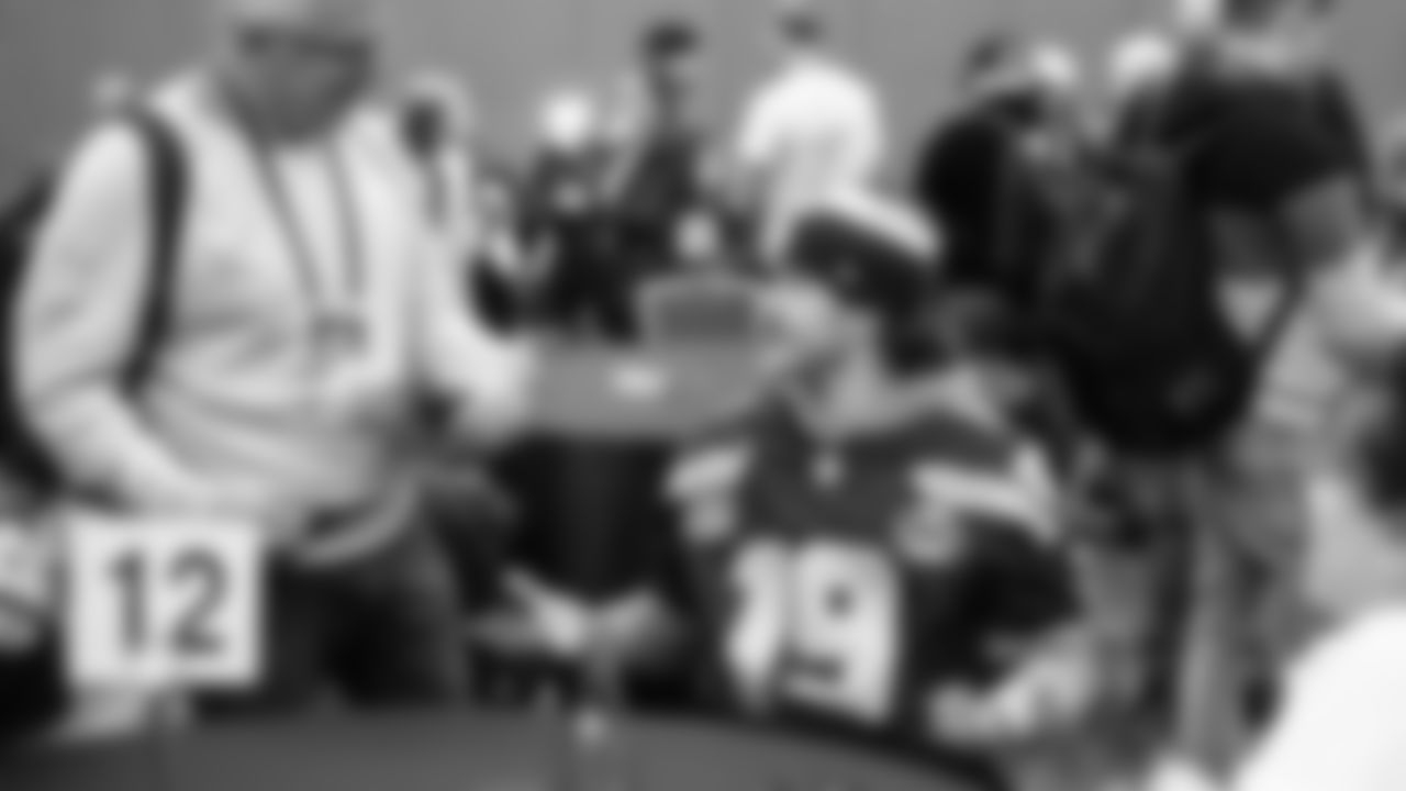 Seahawks wide receiver Jake Bobo (19) at day two of press conference Media Availability on February 4, 2026.