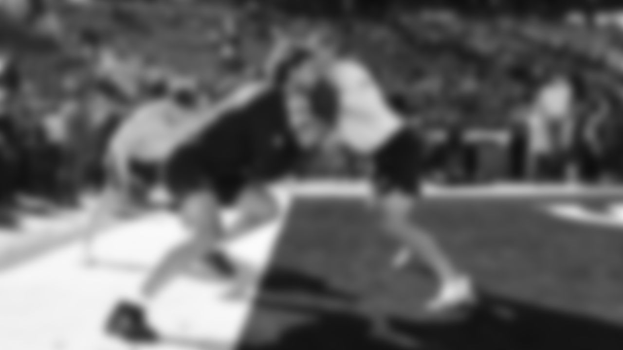 The Seahawks warm up ahead of Super Bowl LX vs. the Patriots at Levi's Stadium on Sunday, February 8, 2026.