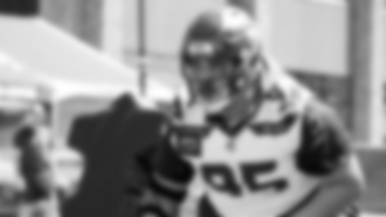 Seahawks nose tackle Brandon Pili (95) participated in a workout on day three of OTAs on Friday, May 30, 2025 at the Virginia Mason Athletic Center.