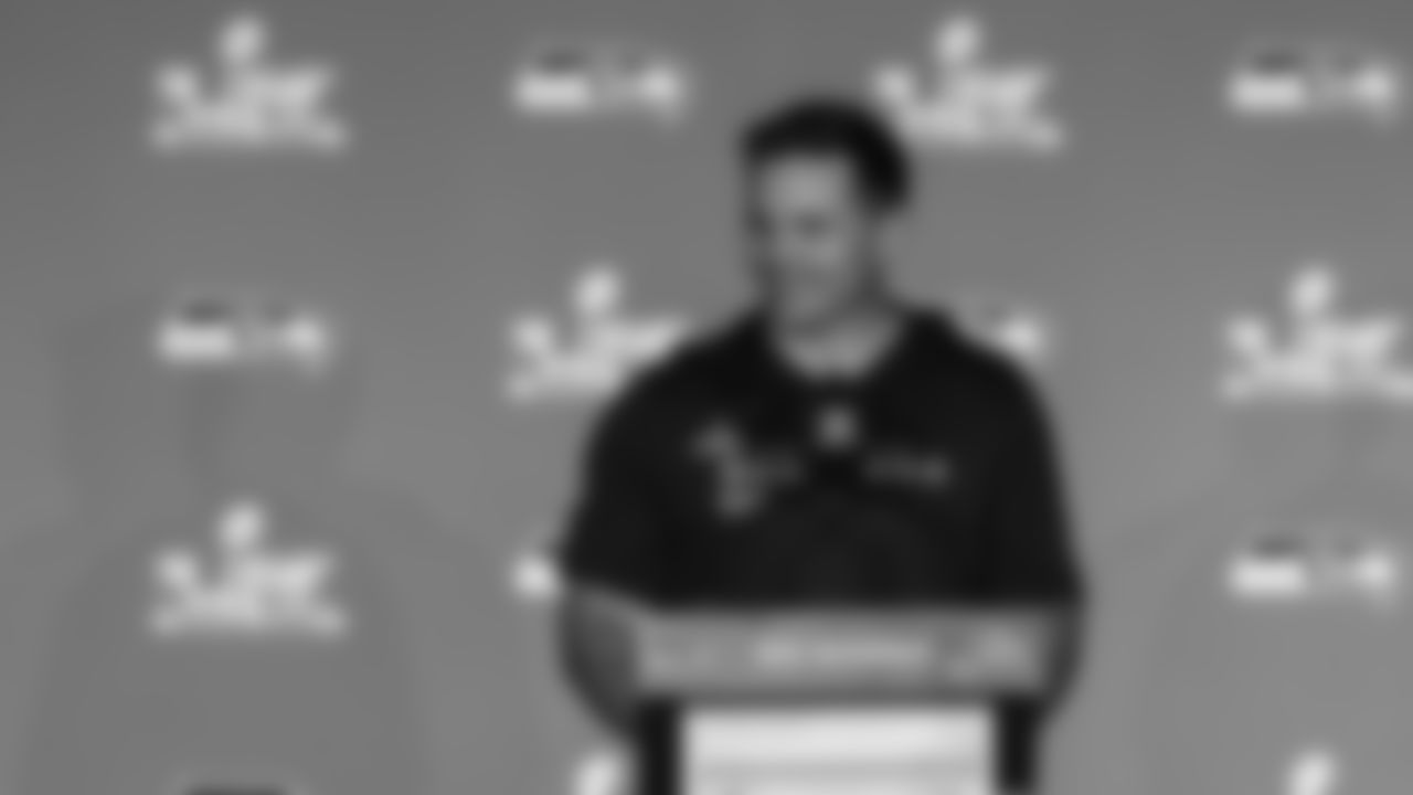 Seahawks head coach Mike Macdonald at day one of press conference Media Availability on February 3, 2026.