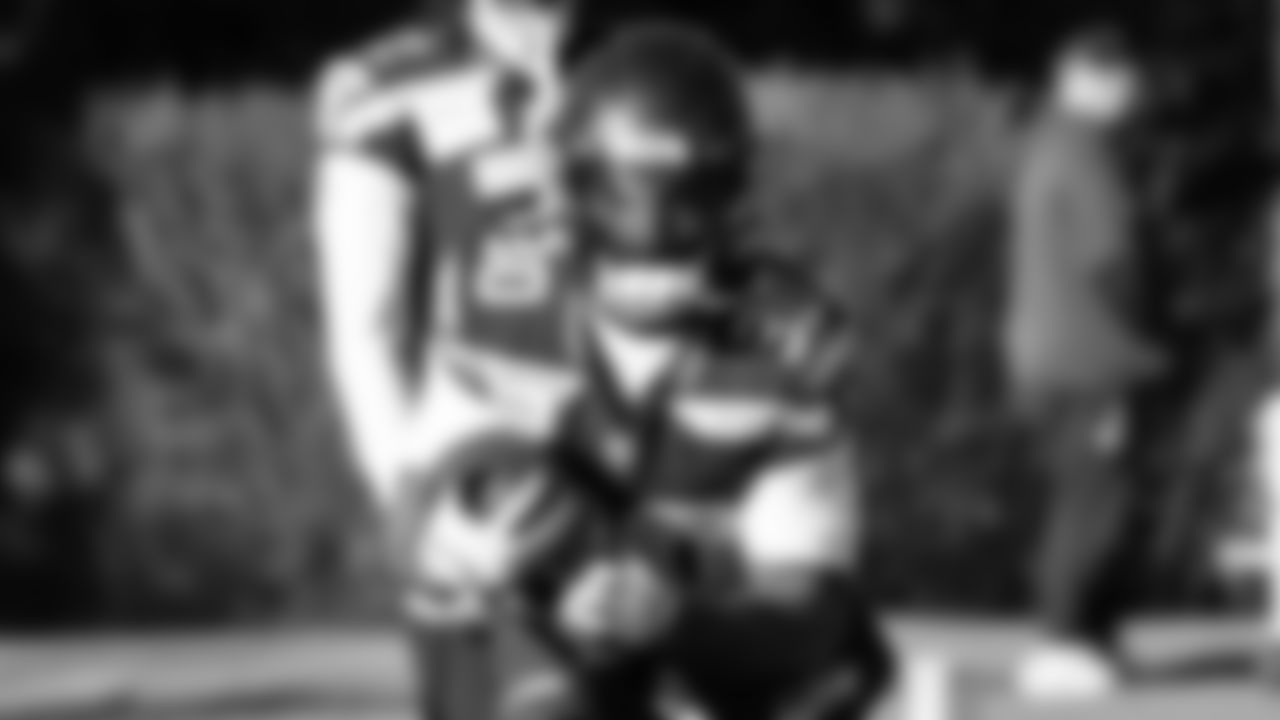 Seahawks running back Cam Akers (30) practiced on Wednesday, January 21, 2026 at the Virginia Mason Athletic Center.