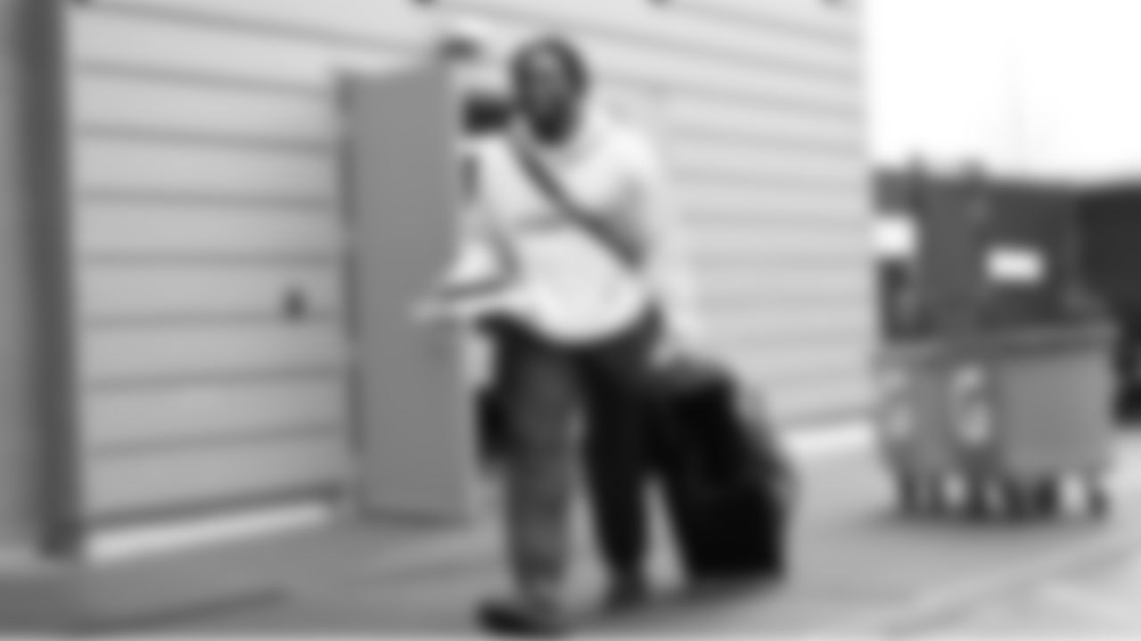 Seahawks linebacker Boye Mafe (53) departed the Virginia Mason Athletic Center on Saturday, November 15, 2025 for the Week 11 trip to Los Angeles.