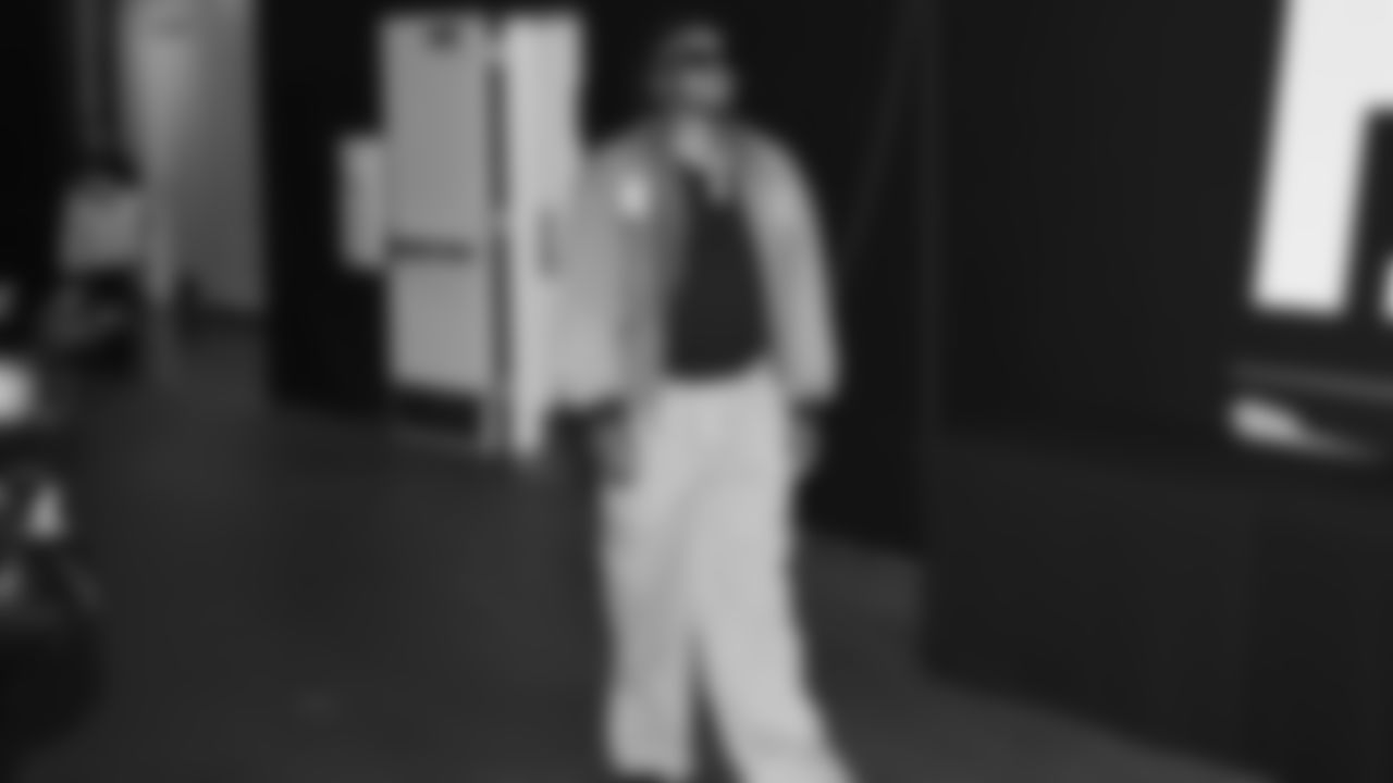 Seahawks linebacker Boye Mafe (53) arrived at Lumen Field for the Week 16 matchup vs. the L.A. Rams.