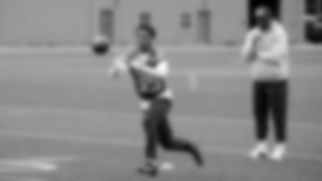 Seahawks wide receiver Montorie Foster Jr. (35) participated in a workout on May 20, 2025 at the Virginia Mason Athletic Center.