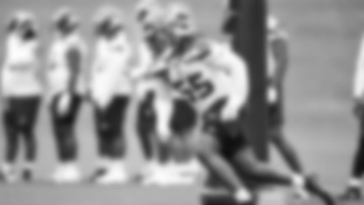 Defensive end Nana Osafo-Mensah (55) practiced on day two of rookie minicamp on May 3, 2025 at the Virginia Mason Athletic Center.