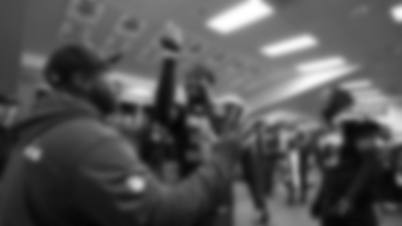 The Seahawks celebrated the 41-6 victory over the 49ers in the NFC Divisional Round game on January 17, 2026 at Lumen Field.