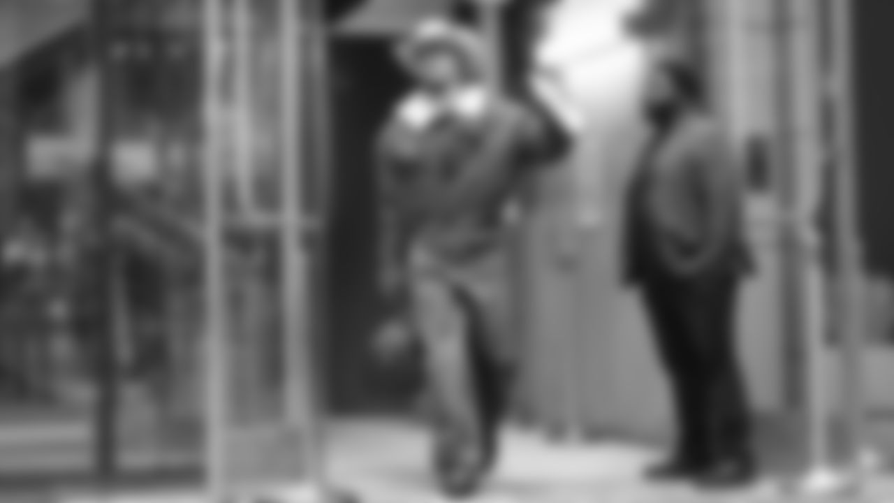 Seahawks wide receiver Jaxon Smith-Njigba (11) departed the team hotel for the Week 17 matchup vs. Panthers on December 28, 2025.