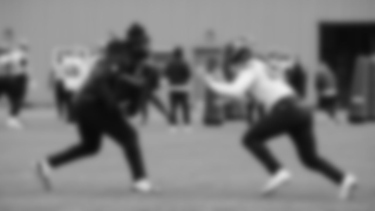 Seahawks linebacker Drake Thomas (42) practiced on Thursday, January 8, 2026 at the Virginia Mason Athletic Center.