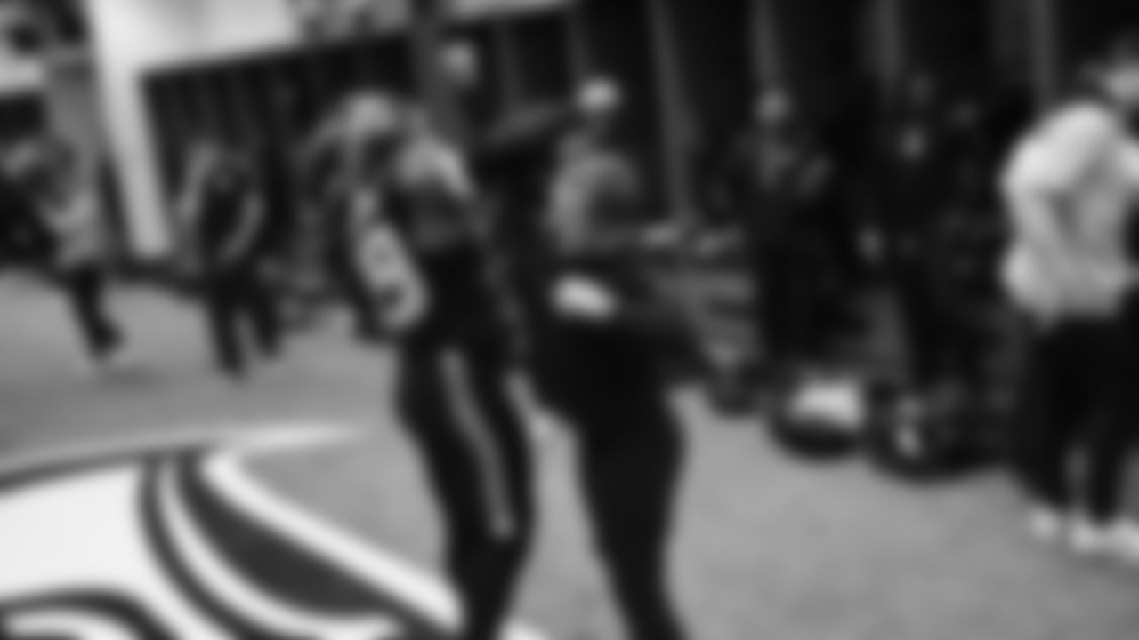 The Seahawks celebrated the 41-6 victory over the 49ers in the NFC Divisional Round game on January 17, 2026 at Lumen Field.