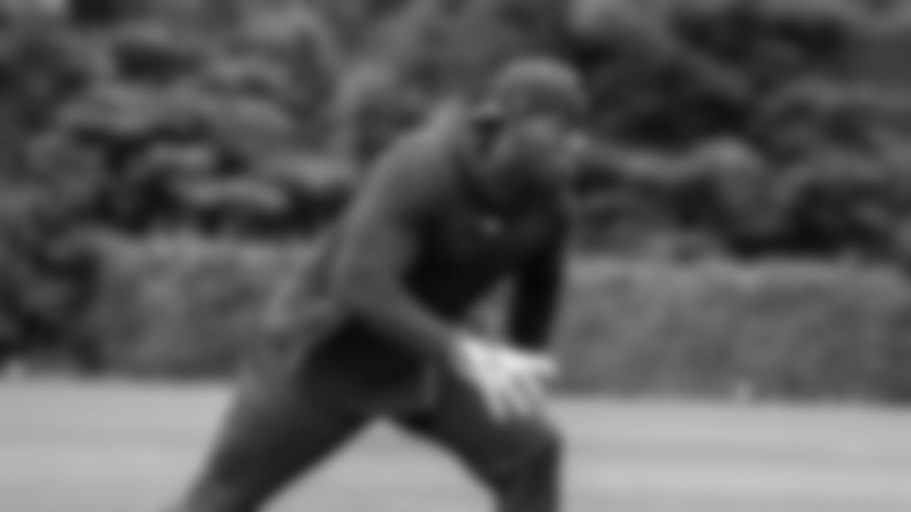 Seahawks linebacker Derick Hall (58) participated in a workout on May 21, 2025 at the Virginia Mason Athletic Center.