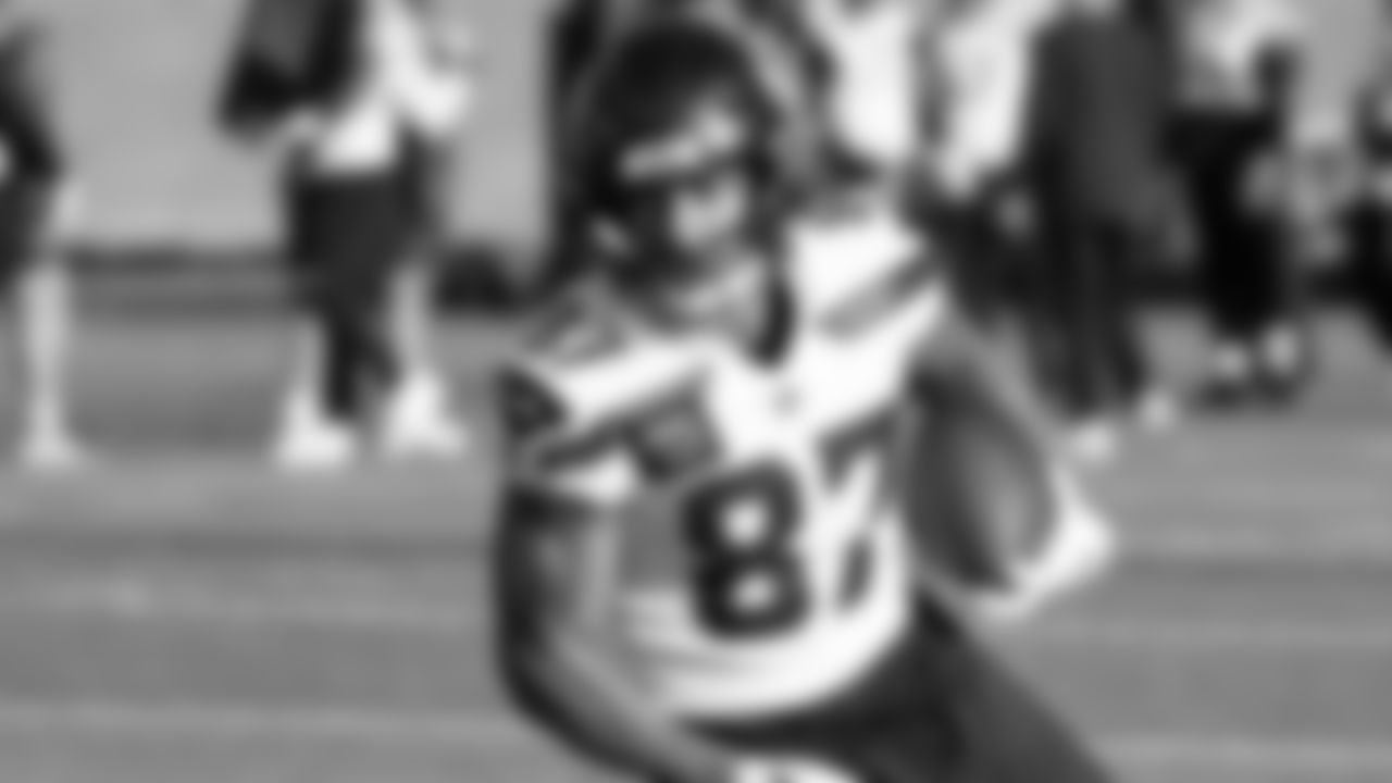 Seahawks wide receiver Brenden Rice (87) practiced on Wednesday, November 19 at the Virginia Mason Athletic Center.