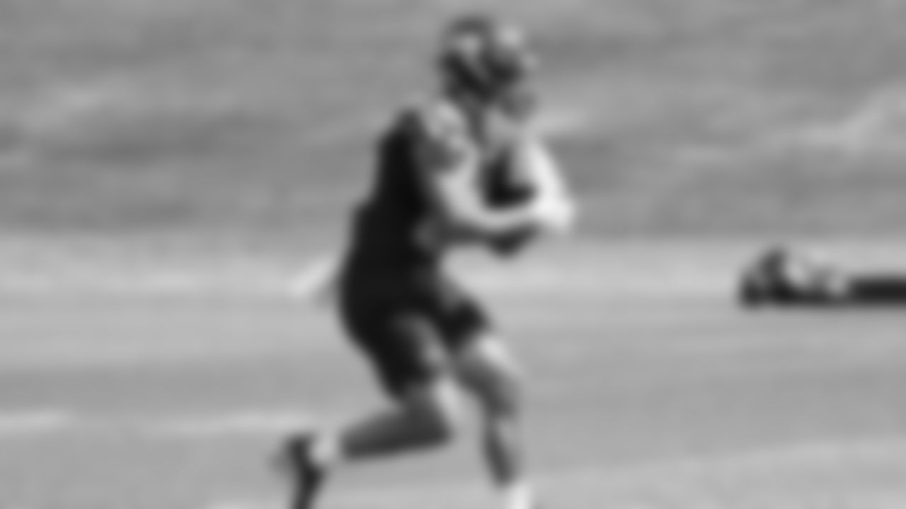 Seahawks running back Zach Charbonnet (26) practiced on August 19, 2025 at the Virginia Mason Athletic Center.