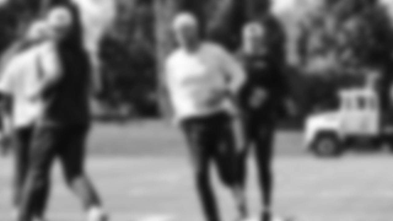 Seahawks quarterback Sam Darnold (14) participated in the first workout of the offseason on April 22, 2025 at the Virginia Mason Athletic Center.