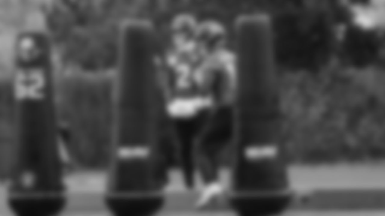 Seahawks quarterback Sam Darnold (14) practiced on Wednesday, January 7, 2026 at the Virginia Mason Athletic Center.