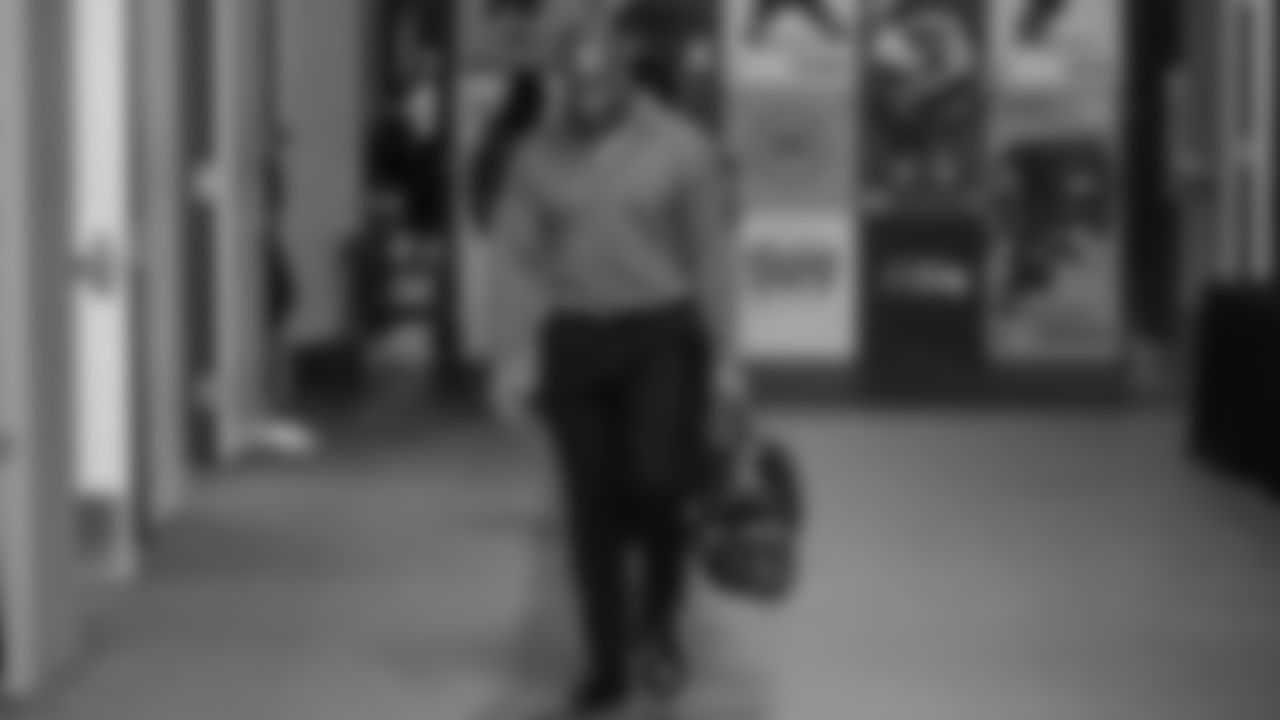 Seahawks running back Kenneth Walker III (9) arrived at Lumen Field for the Week 13 matchup vs. the Minnesota Vikings.