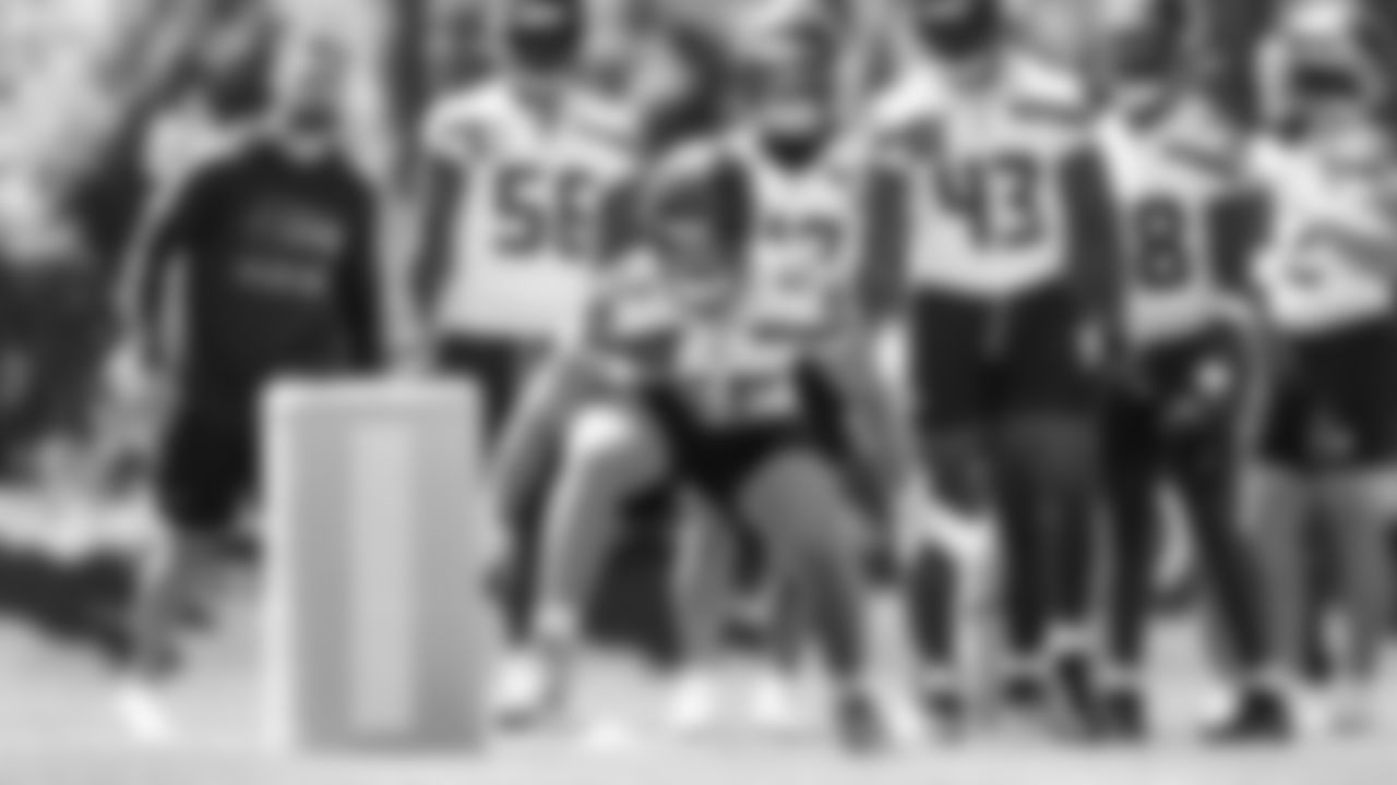 Seahawks linebacker Connor O'Toole (57) participated in a workout on day three of OTAs on Friday, May 30, 2025 at the Virginia Mason Athletic Center.