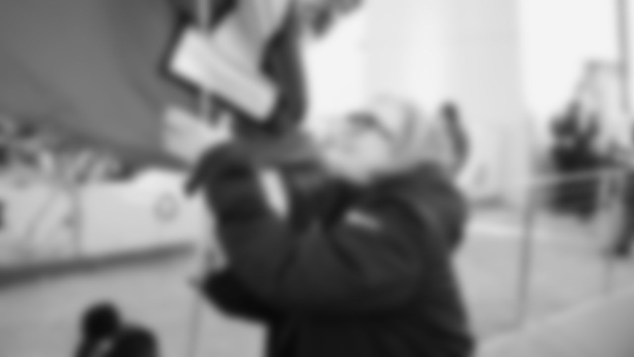 Jody Allen raising the flag before the NFC Championship kickoff on January 25, 2026.