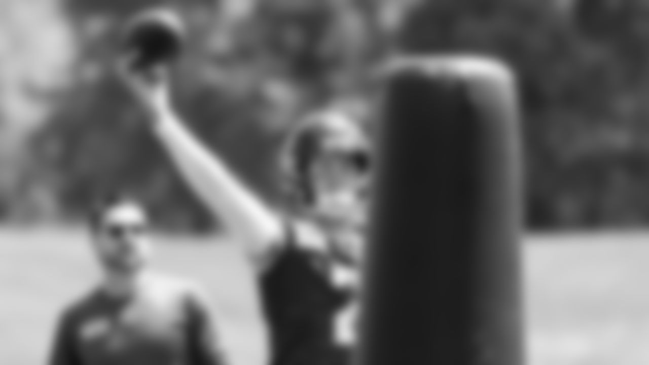 Seahawks quarterback Drew Lock (2) participated in a workout on day four of OTAs on Monday, June 2, 2025 at the Virginia Mason Athletic Center.