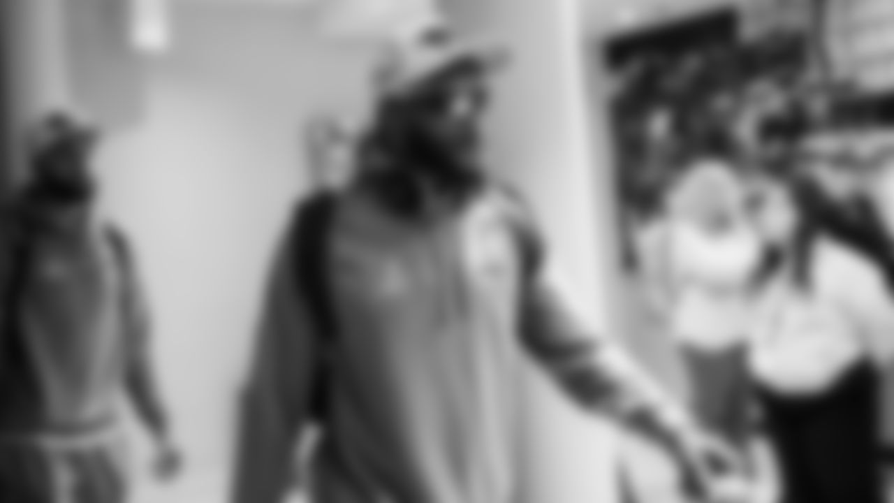 Seahawks linebacker Ernest Jones IV (13) arrived in the Bay Area on Sunday, February 1, 2026.