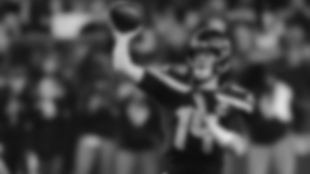 Seahawks quarterback Sam Darnold (14) vs. the Houston Texans in Week 7.