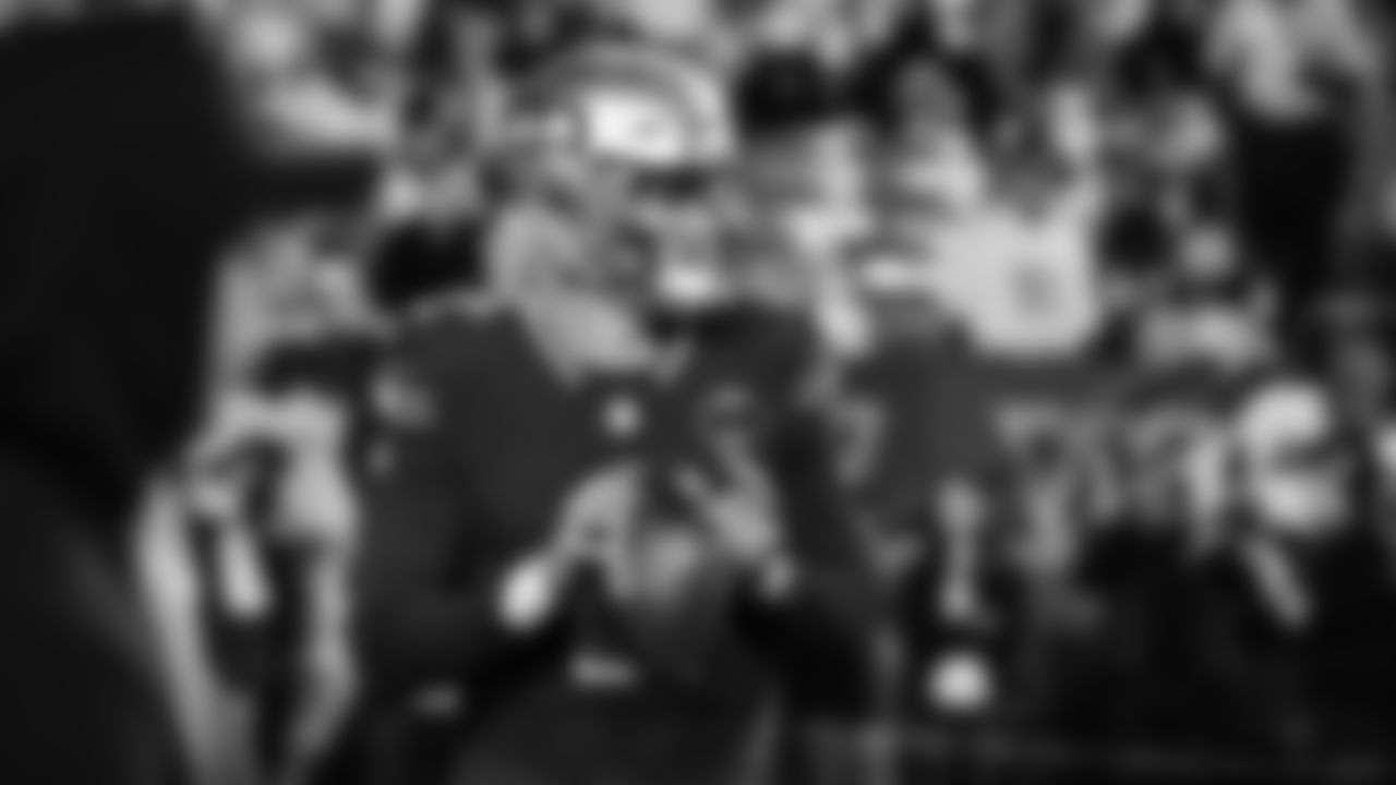 Seahawks quarterback Drew Lock (2) warms up at Northwest Stadium for the Sunday Night Football matchup at the Washington Commanders in Week 9.