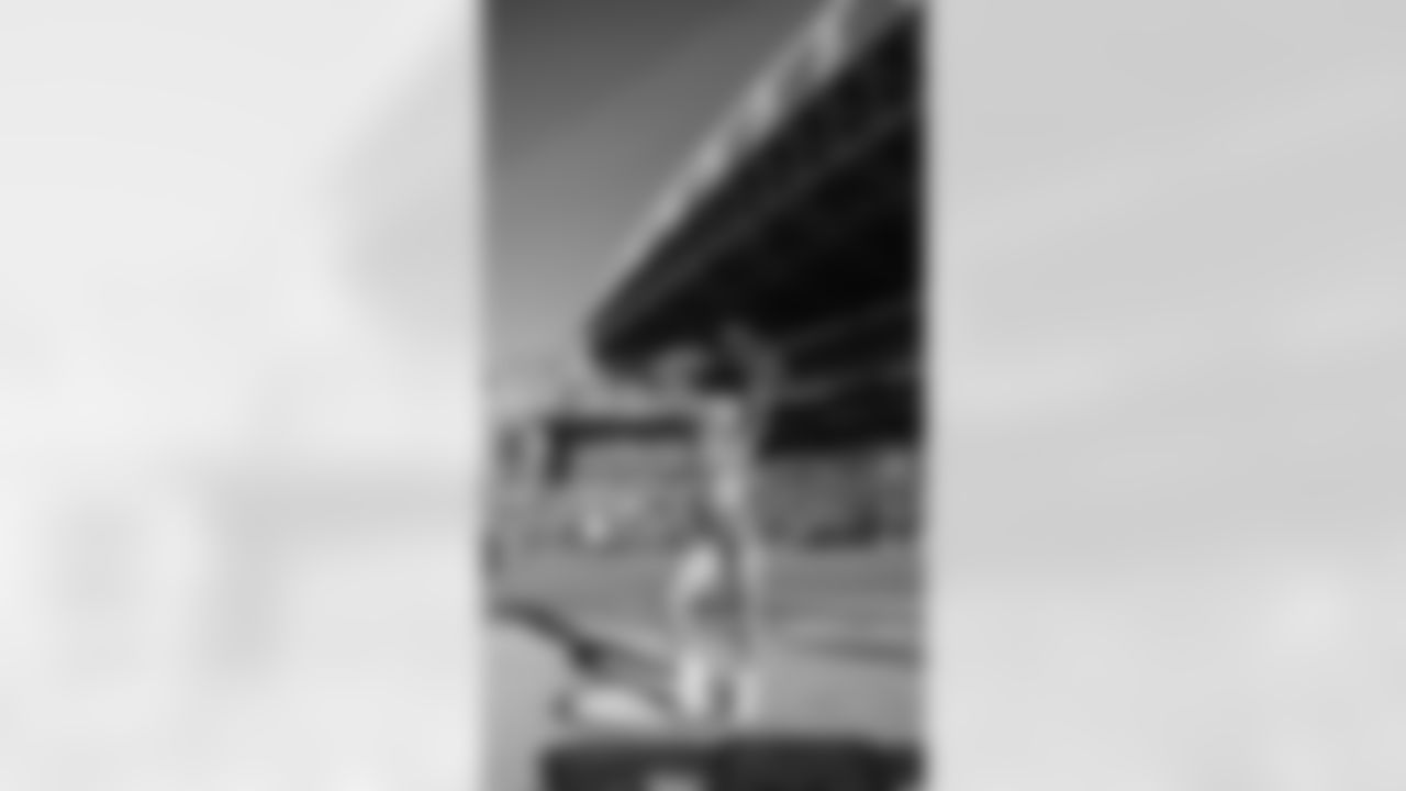 Lillian being honored as the Dancer of the Day after the Seahawks Dancers pregame performance.