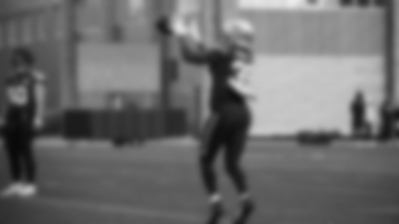 Seahawks running back Velus Jones Jr. (35) practiced on Wednesday, October 29, 2025 at the Virginia Mason Athletic Center.