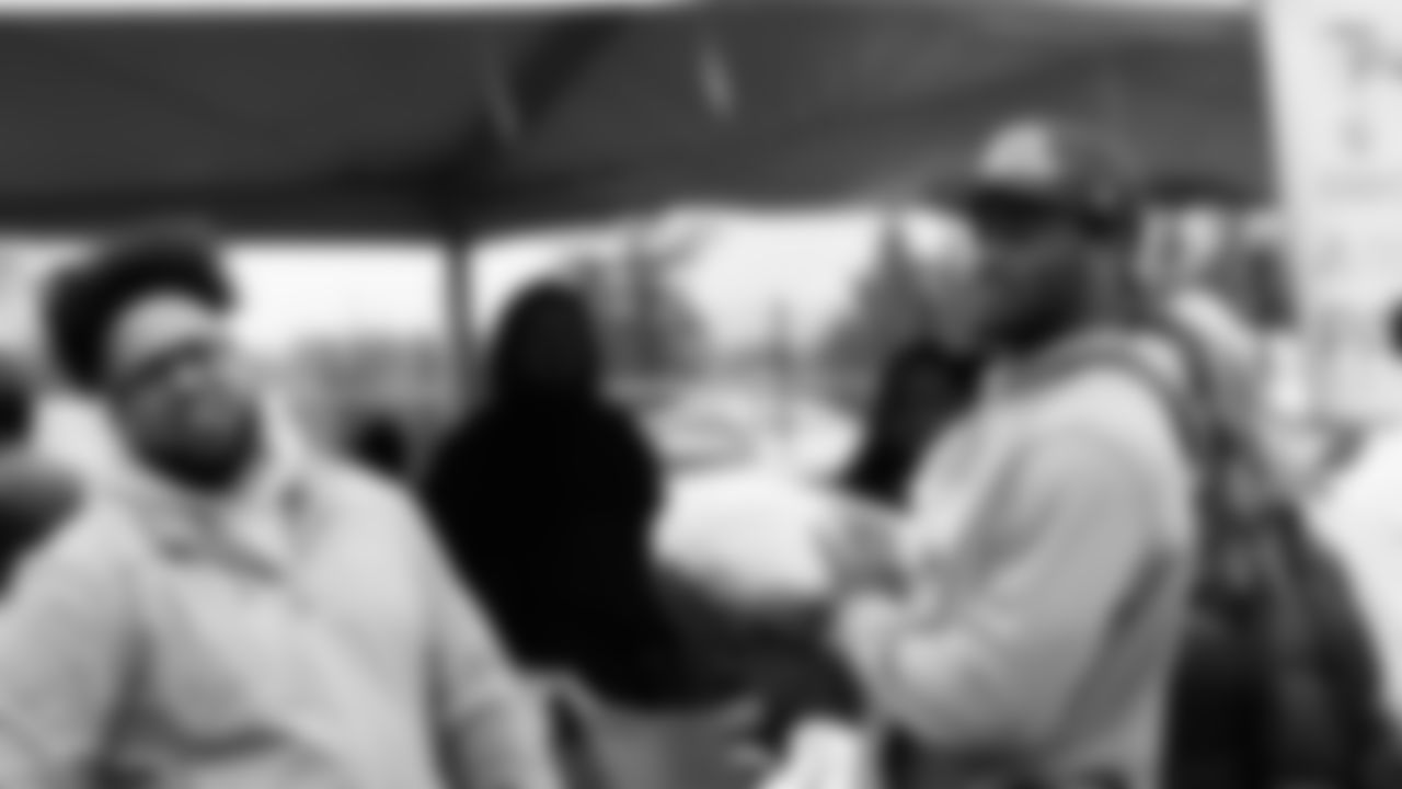 Seahawks Legend Marcus Trufant, quarterback Jalen Milroe, Blitz and the Seahawks Dancers participated in the Tacoma Police Department and Friends Thanksgiving Turkey Giveaway on November 18, 2025.