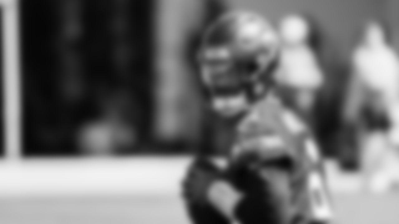Quarterback Jalen Milroe (6) practiced on day one of rookie minicamp on May 2, 2025 at the Virginia Mason Athletic Center.