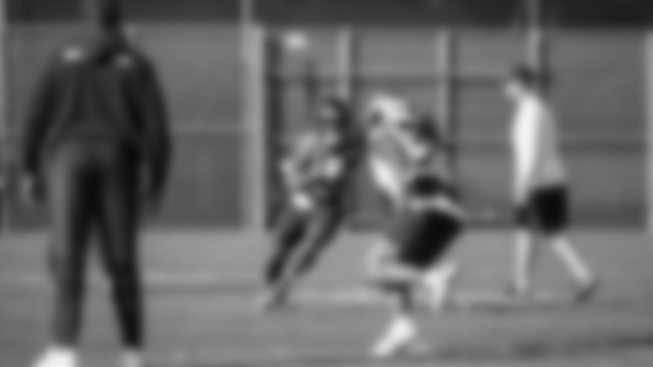 Seahawks wide receiver Dareke Young (83) practiced on February 5, 2026 in San Jose, California.