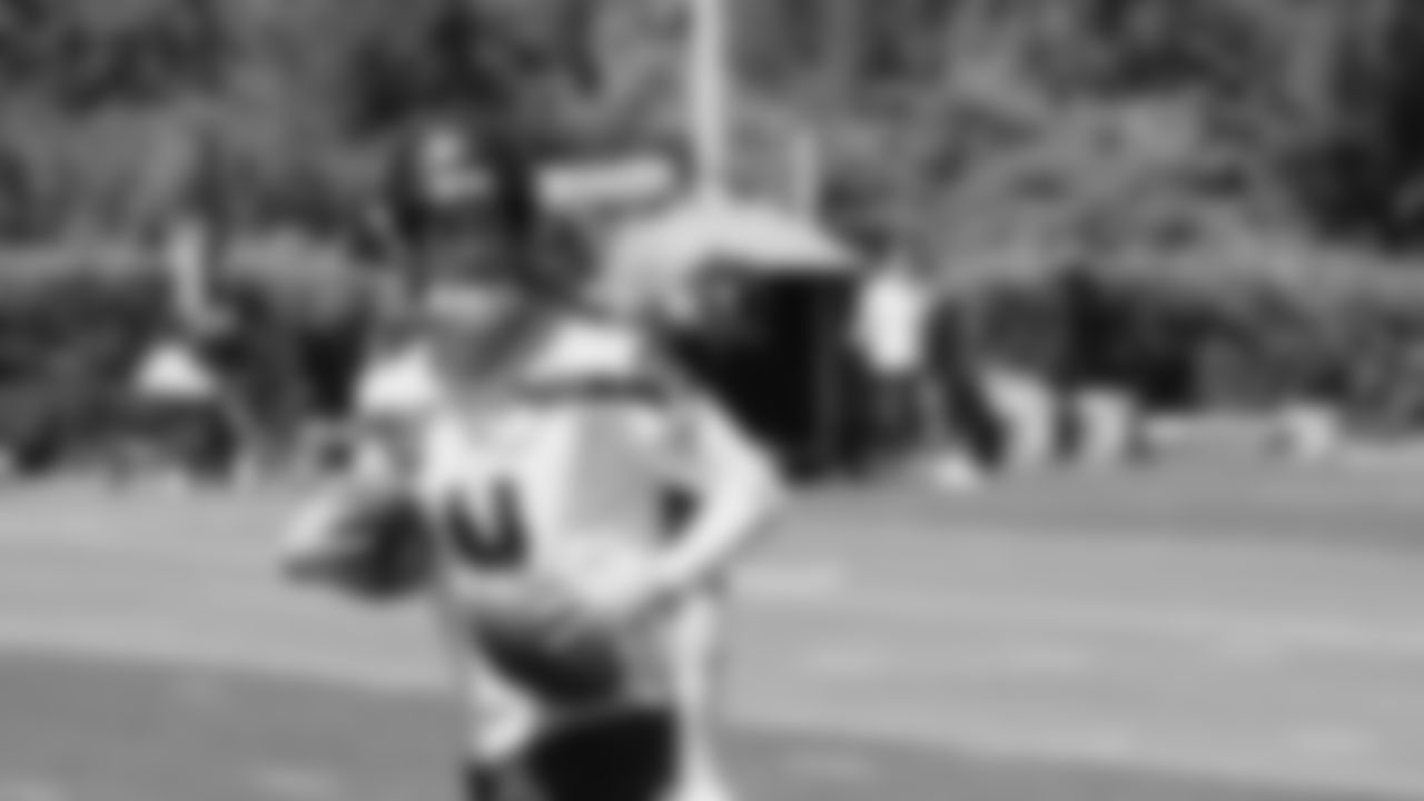 Seahawks punter Michael Dickson (4) practiced on day two of training camp on July 24, 2025 at the Virginia Mason Athletic Center.