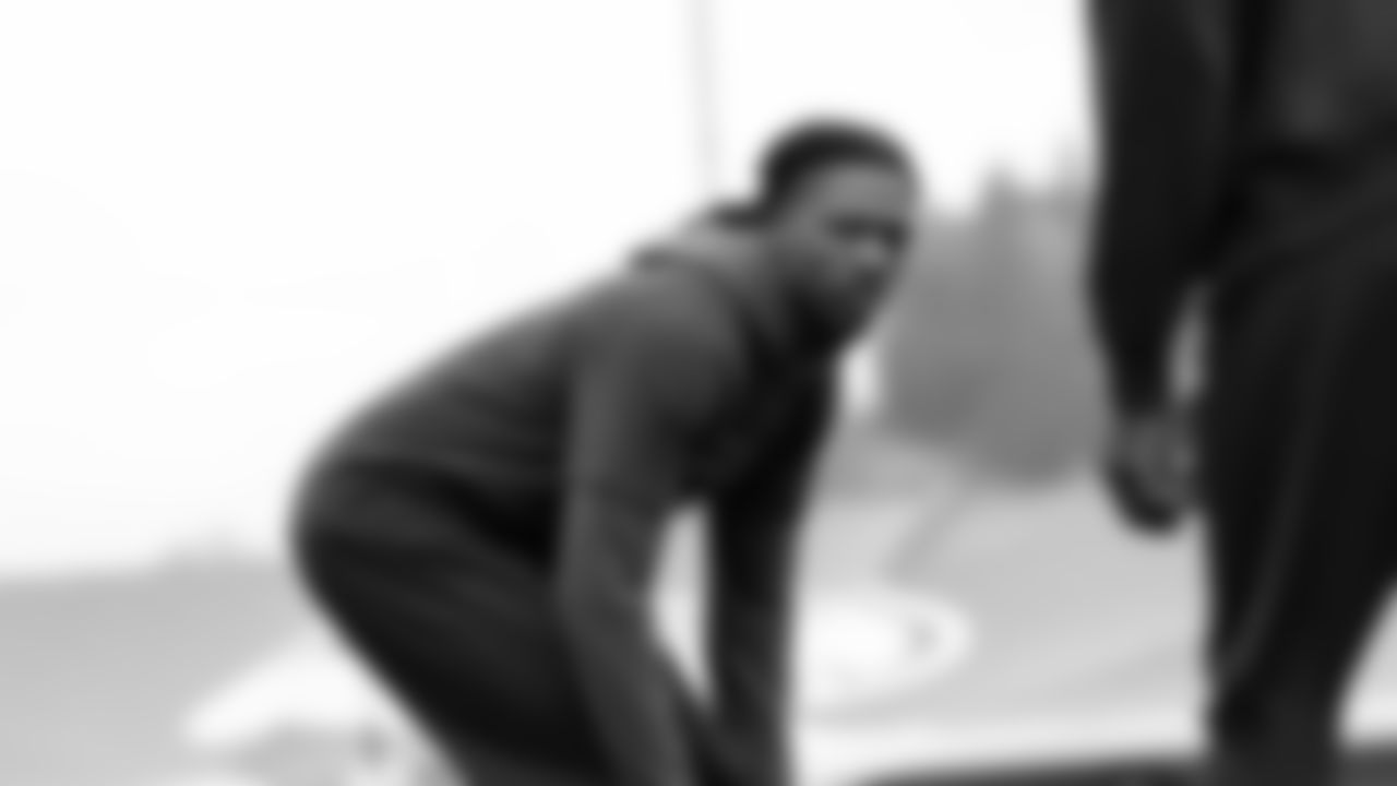 Seahawks cornerback Riq Woolen (27) participated in a workout on May 14, 2025 at the Virginia Mason Athletic Center.