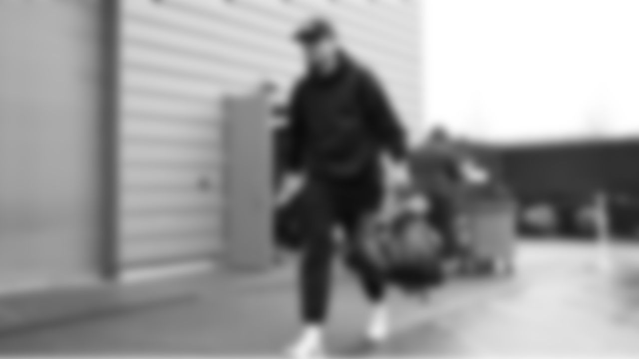 Seahawks quarterback Drew Lock (2) departed the Virginia Mason Athletic Center on Saturday, November 15, 2025 for the Week 11 trip to Los Angeles.