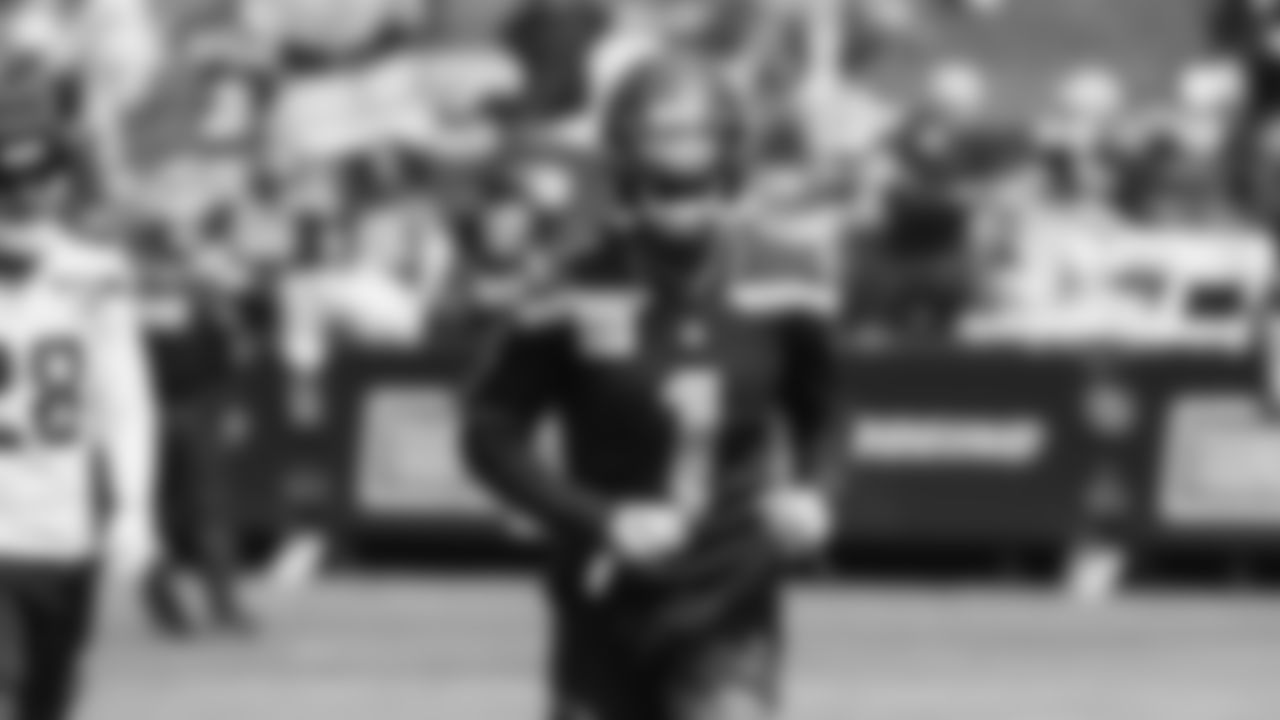 Seahawks wide receiver Marquez Valdes-Scantling (1) practiced on day three of training camp on July 25, 2025 at the Virginia Mason Athletic Center.