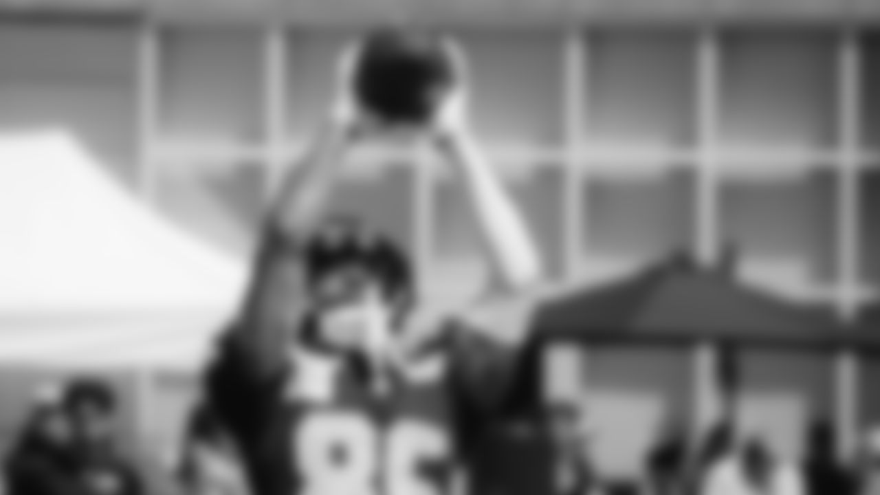 Seahawks wide receiver Ricky White III (86) practiced on day five of training camp on July 28, 2025 at the Virginia Mason Athletic Center.