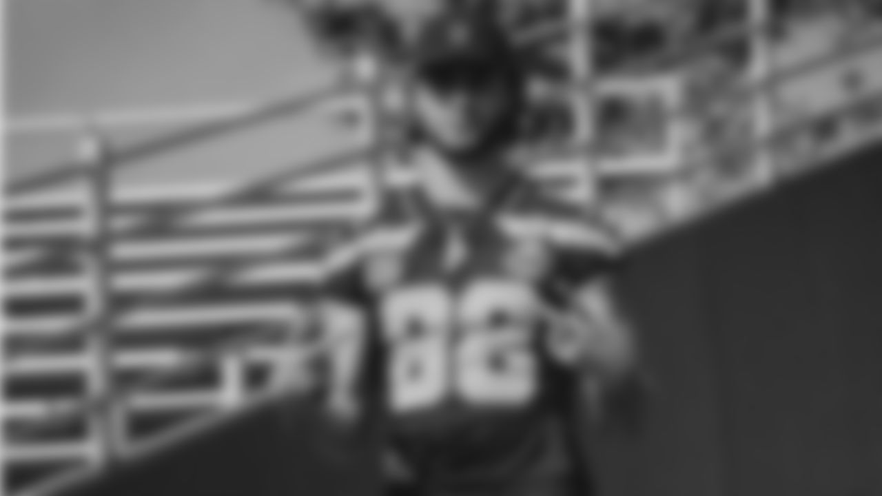 Seahawks tight end AJ Barner (88) during the Super Bowl LX team photo on February 7, 2026.