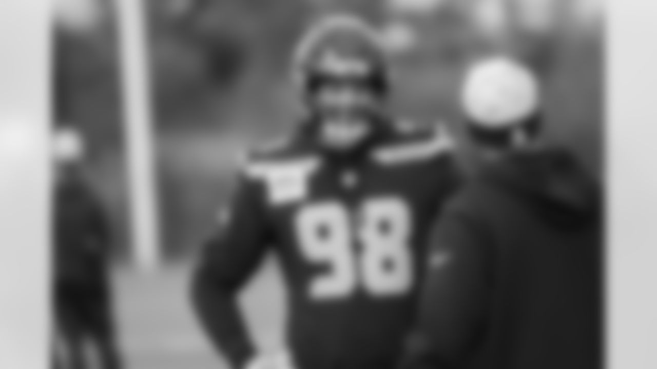 Seahawks defensive tackle Roy Robertson-Harris (98) practiced at the Virginia Mason Athletic Center on Thursday, December 5, 2024.