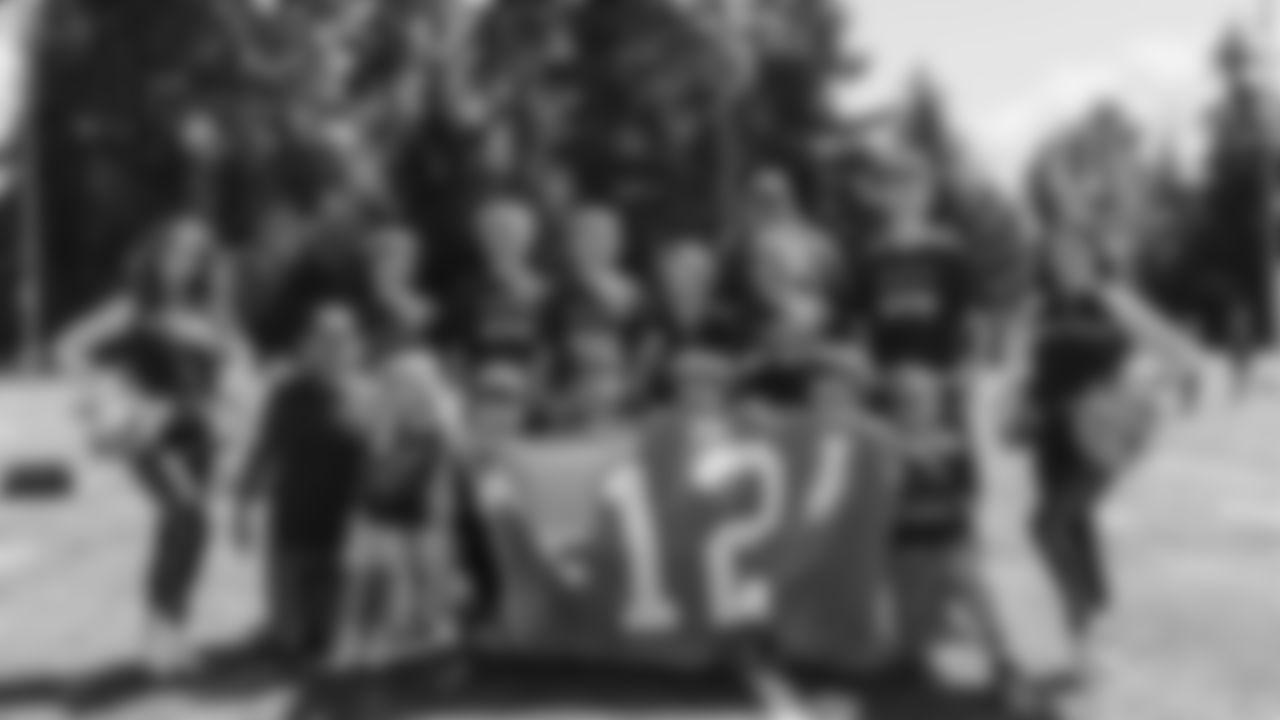 The Seahawks visited three Seahawks Flag Football League locations with surprise game day appearances on Sunday, May 4, 2025.