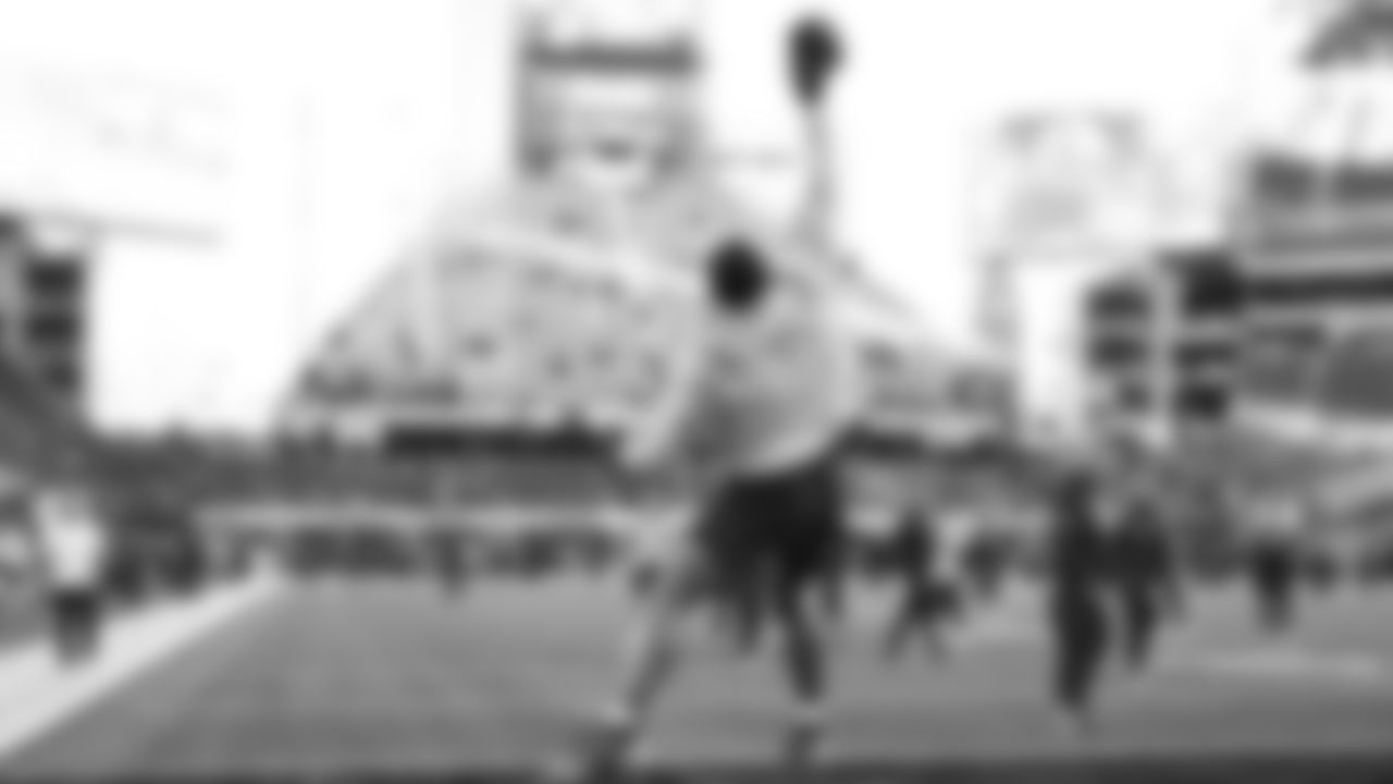 Seahawks wide receiver Dareke Young (83) warms up at Lumen Field for the NFC divisional round game vs. the San Francisco 49ers on January 17, 2026.