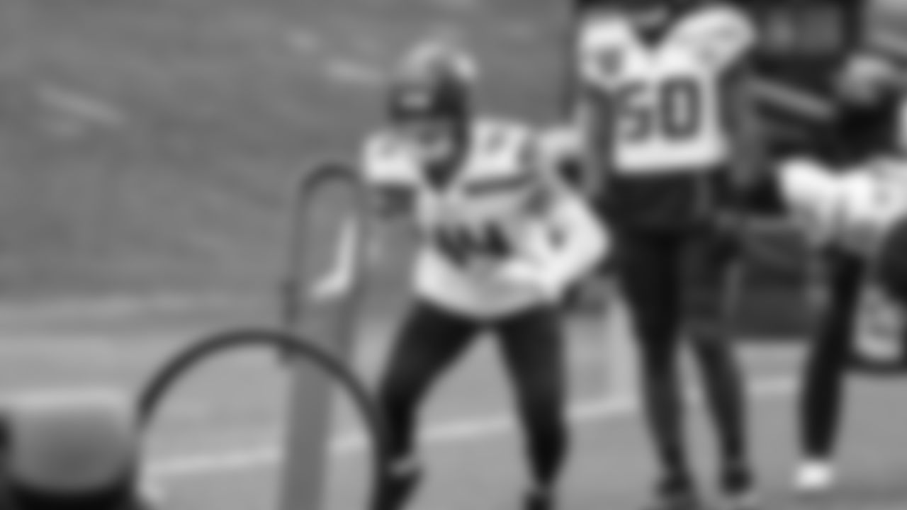 Seahawks linebacker Chazz Surratt (44) practiced on Tuesday, January 13, 2026 at the Virginia Mason Athletic Center.
