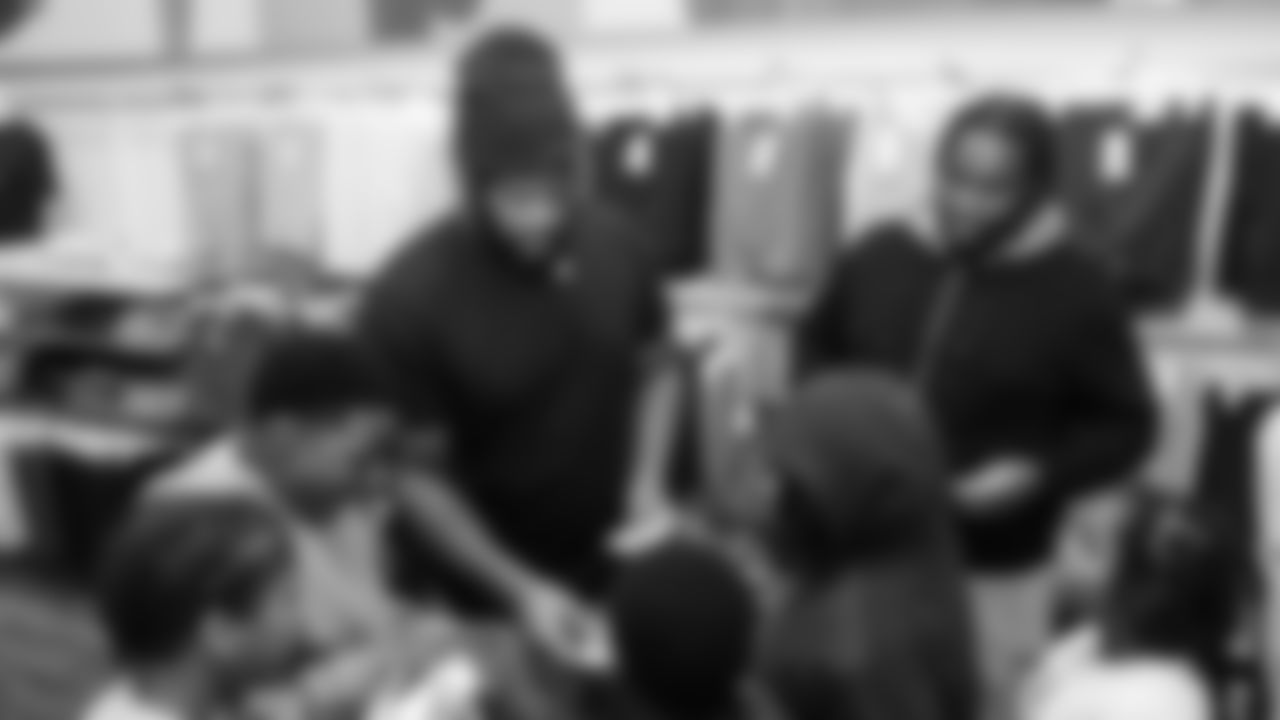 Seahawks offensive lineman Josh Jones was joined by fellow offensive linemen as they hosted a holiday shopping spree for kids from the Boys & Girls Club on December 9, 2025.