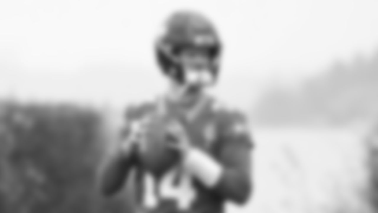 Seahawks quarterback Sam Darnold (14) practiced on Wednesday, December 24, 2025 at the Virginia Mason Athletic Center.