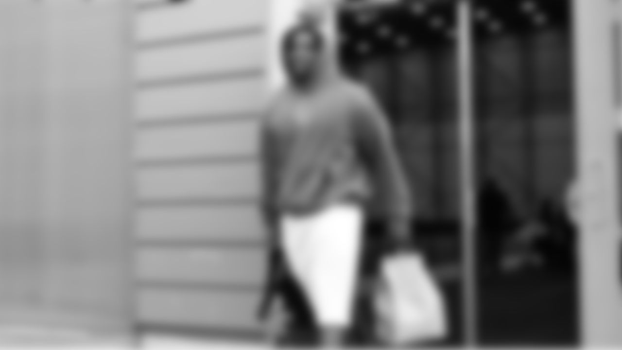 Seahawks linebacker Boye Mafe (53) departed the Virginia Mason Athletic Center for the trip to Jacksonville on Friday, October 10, 2025.